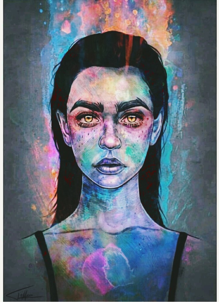 Colorful Girl Art