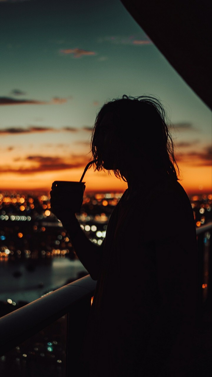 chilling in the sunset