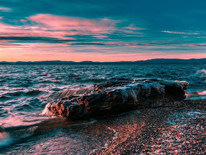 lake sunset