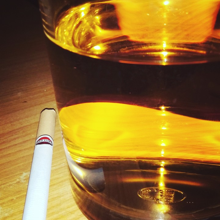 Drink and cigarette