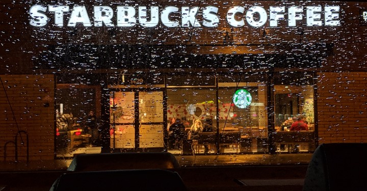 Rainy night at Starbucks