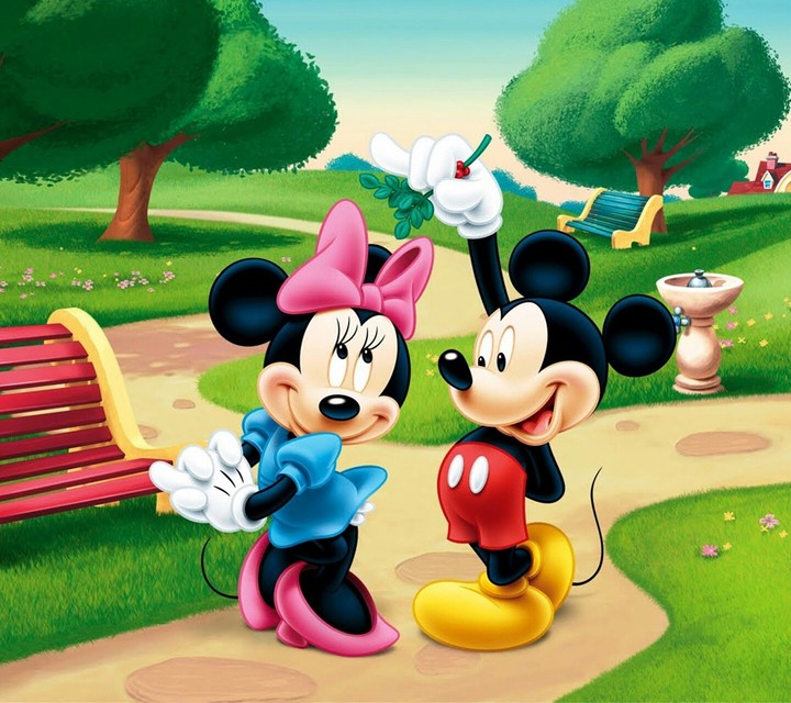 Mickey Mouse and Minie Mouse