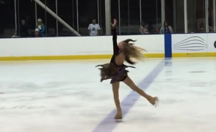 little maleficent. ice skater