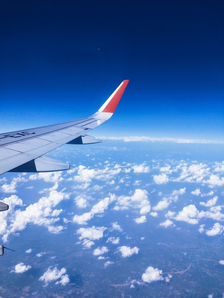 high through the clouds.