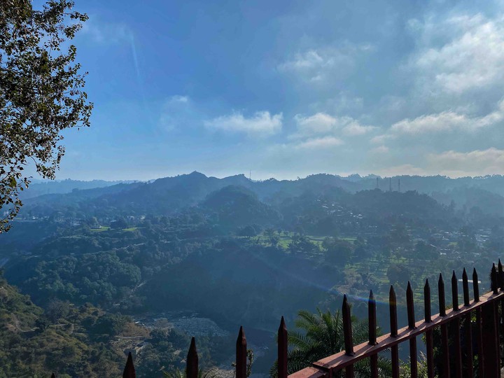 mountain scene from kangra fort