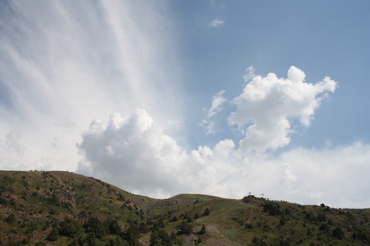 Blue mountain sky