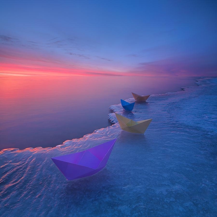 Colorful Paper Boats