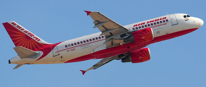 air india a319 take from Delhi