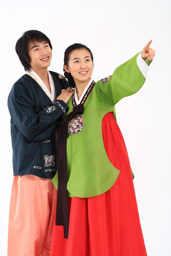 Couple in Korean Dress I