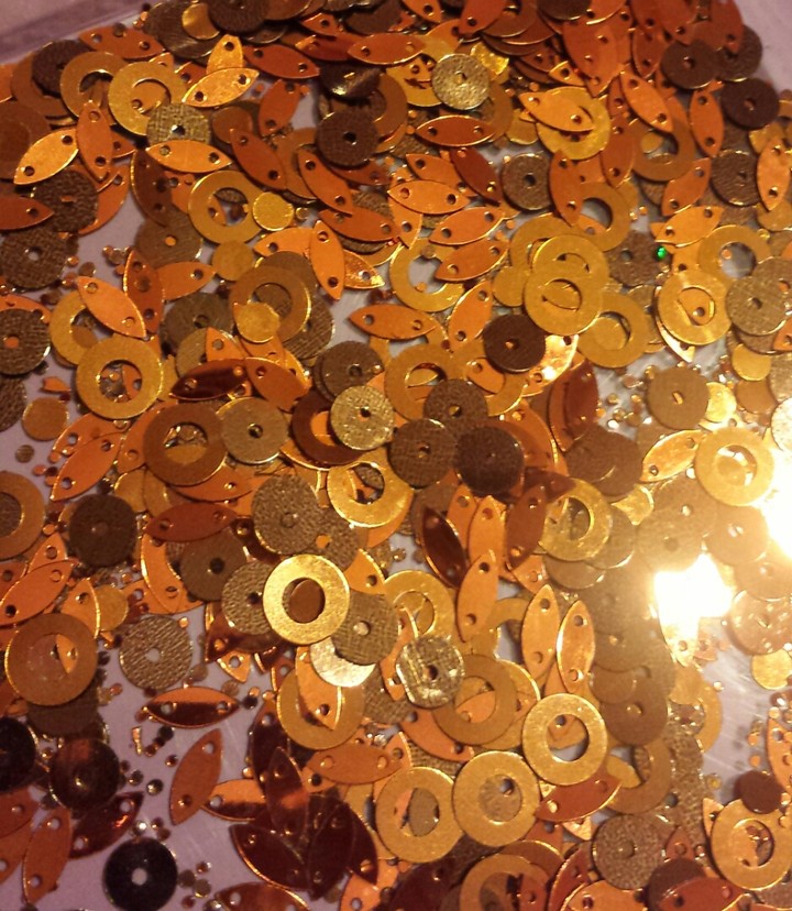 My favorite colors - autumnal copper, but with sparkle