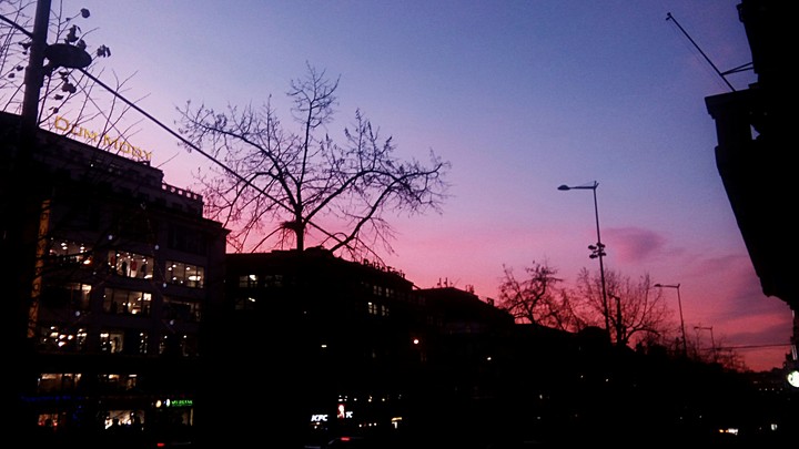 sunset in Prague