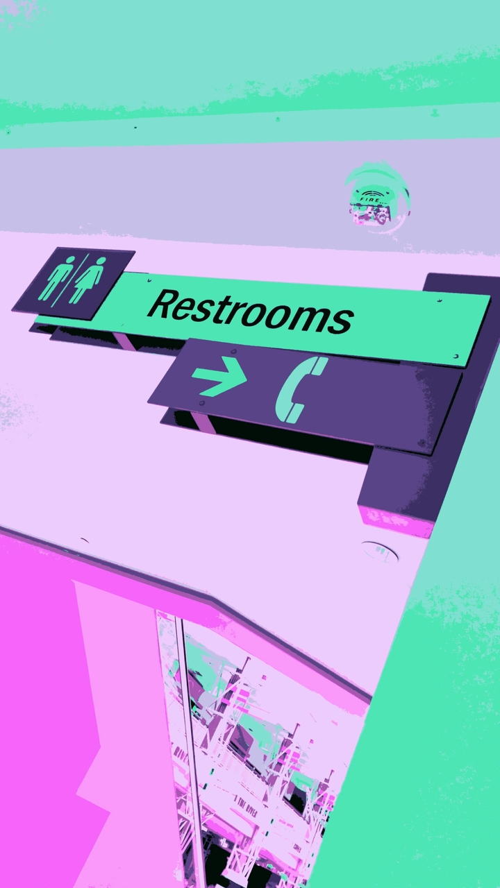 Restroom Sign Aesthetic