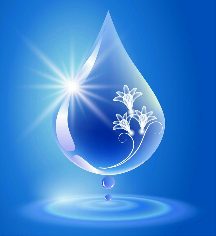 Blue teardrop