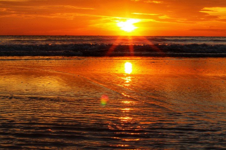 Sunset on the sea