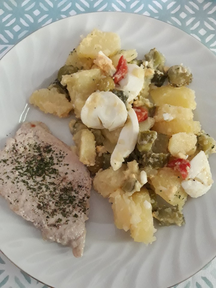 Lomo y ensalada campera