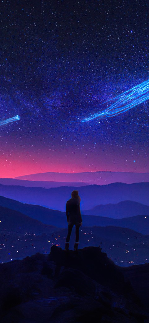 blue, horizon वॉलपेपर