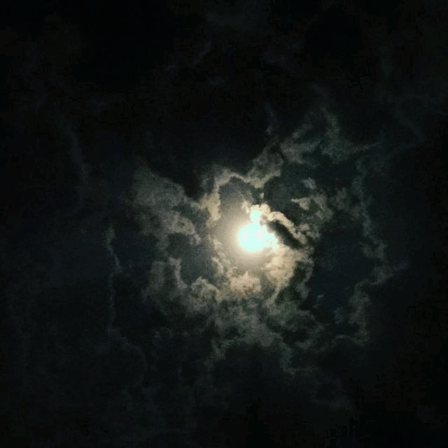 Moon's out from the cloud
