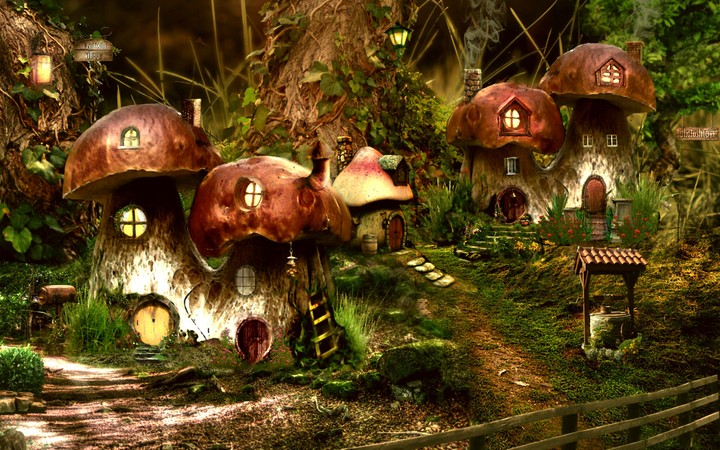 mushroom village