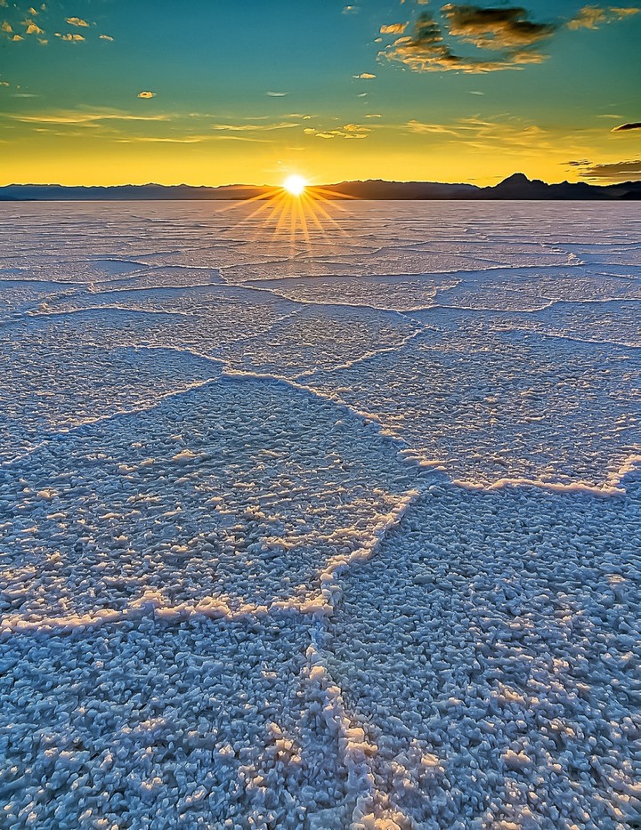 A Setting Across the SALT Flats in Bolivia