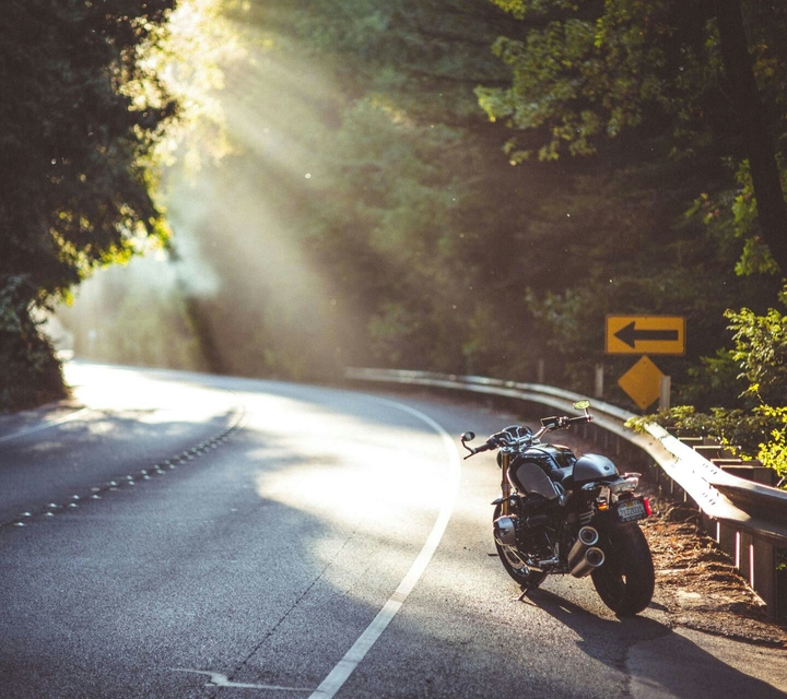 motorcycle in road