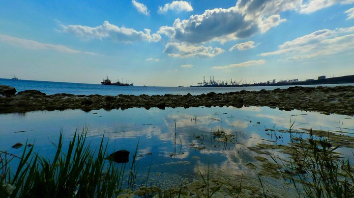 blue and sky