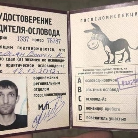 а тем временем ,выдают ,вот такие права