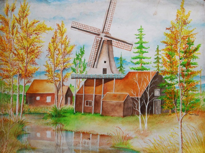 May watercolor painting