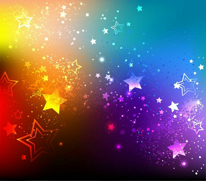 galaxy of colorful stars