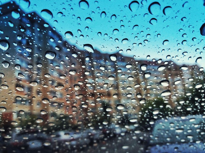 The drops of rain