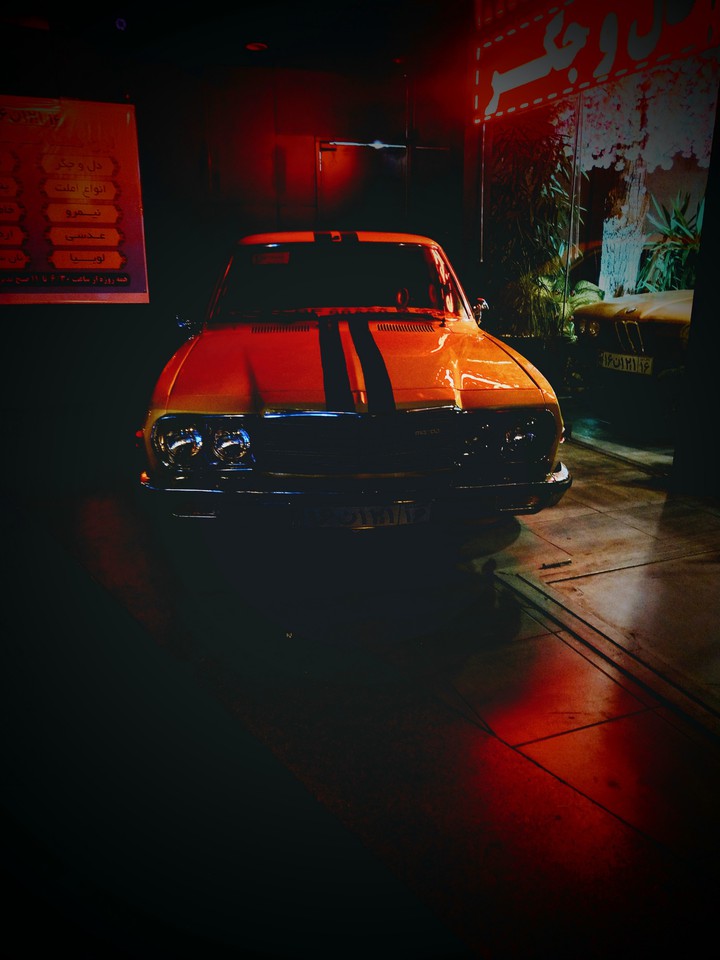 #American #car #iran #night #event #yellow #red