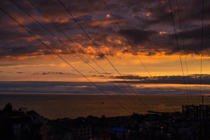 sunset in Sochi