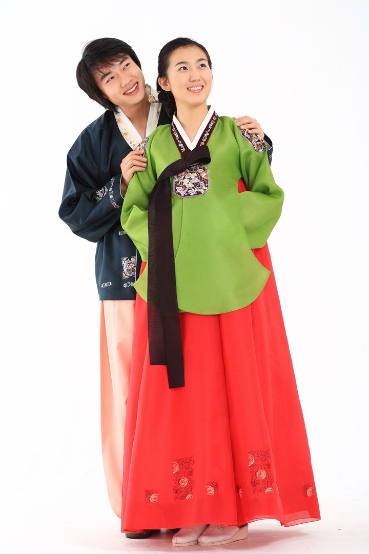 Couple in Korean Dress I