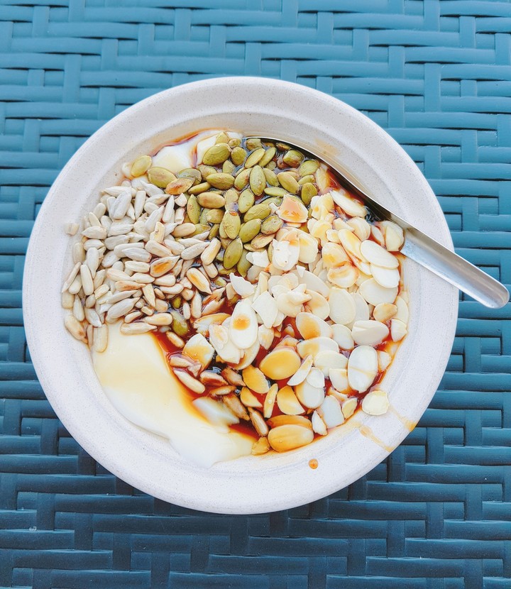 Toufufa with brown sugar syrup on a hotday
