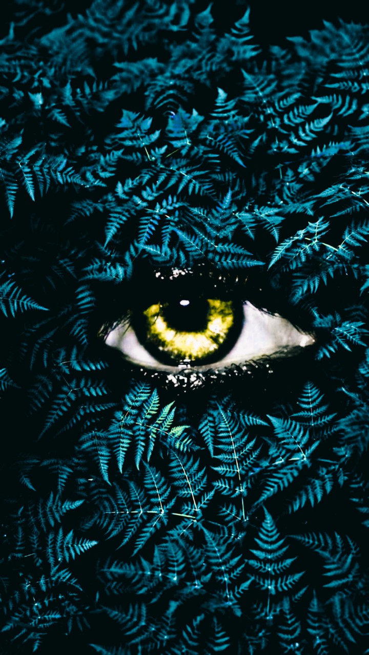 scary eye blue