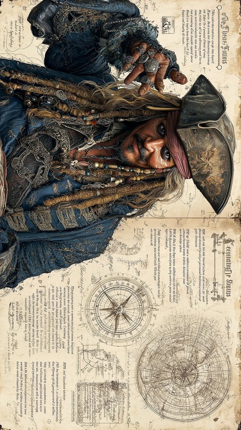 רקעים hat, buccaneer