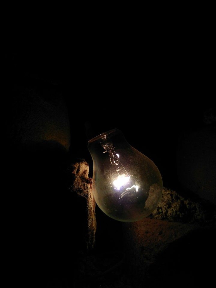 a light can reduce the darkness.