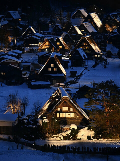 Shirakawa-go winter light-up 白川郷 冬