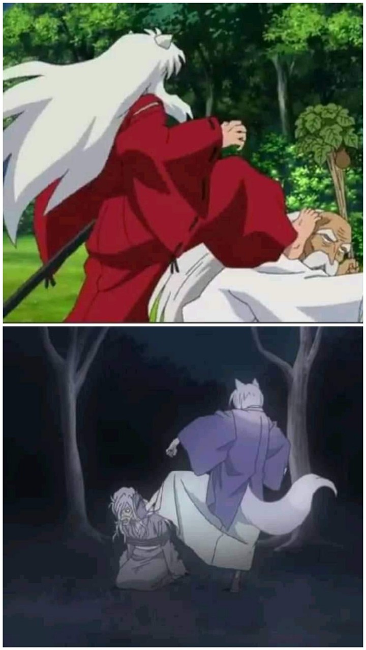 Same reaction Inuyasha and Tomoe