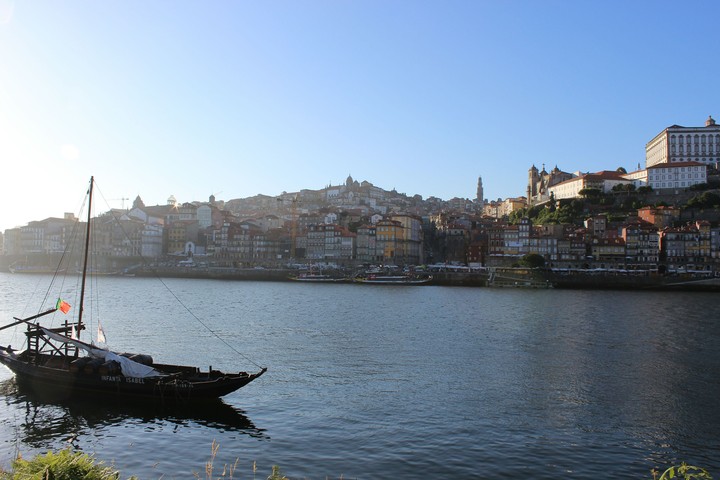 Porto Old Town with boat