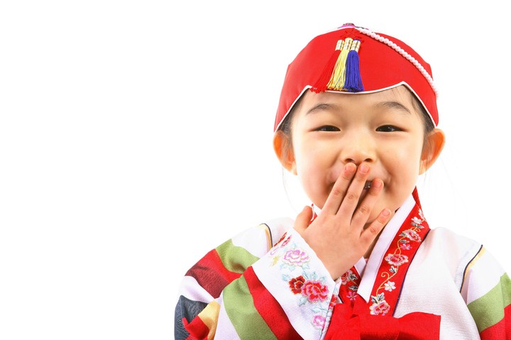 Family in Korean Dress