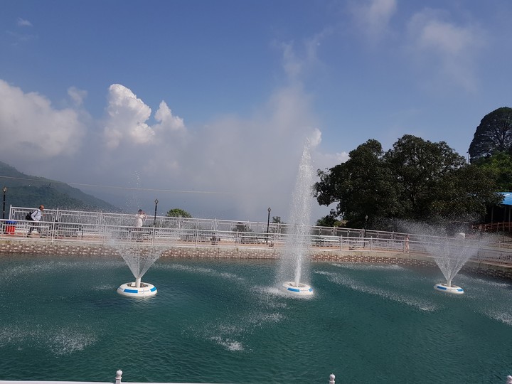 Fountain under sky