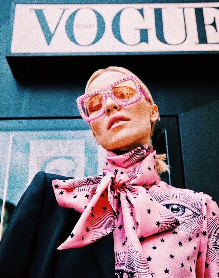 pink glasses