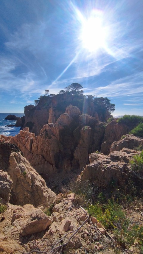 обои coast, outcrop