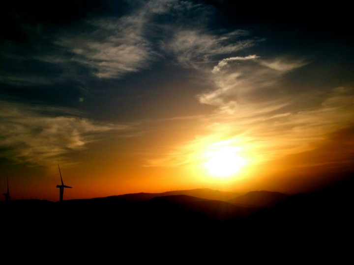 Sunset.