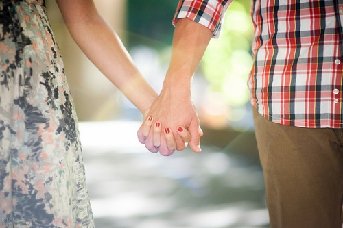 Holding hands