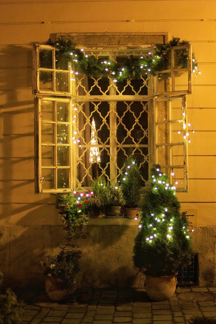 Festive Window in Budapest