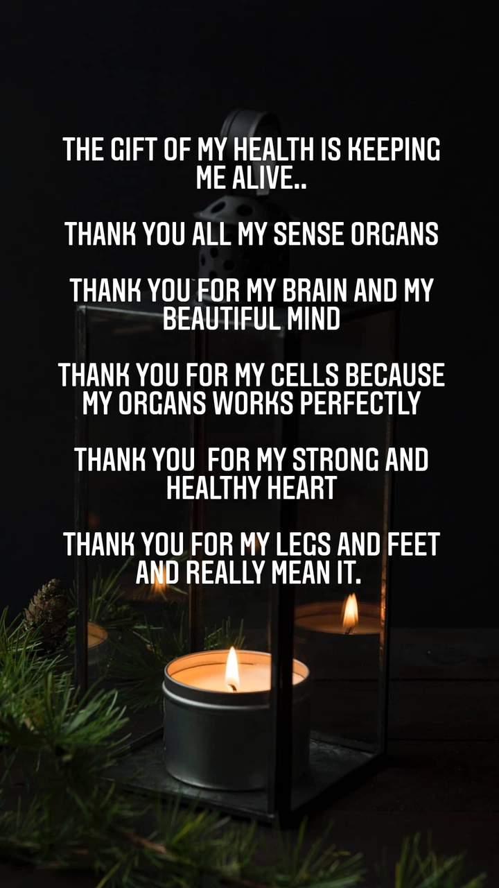 Gratitude for my Health