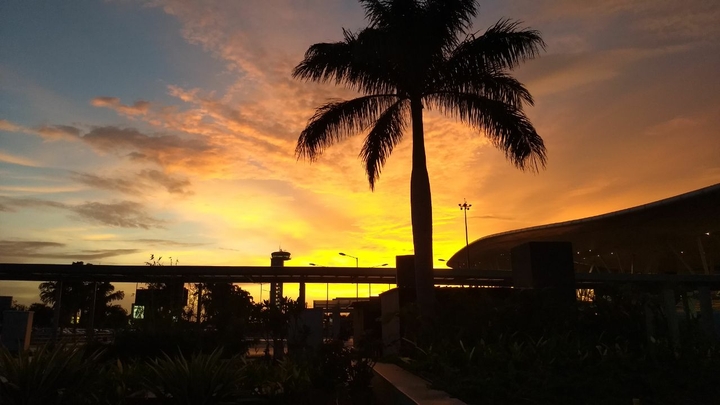 Sunset at BIAL airport