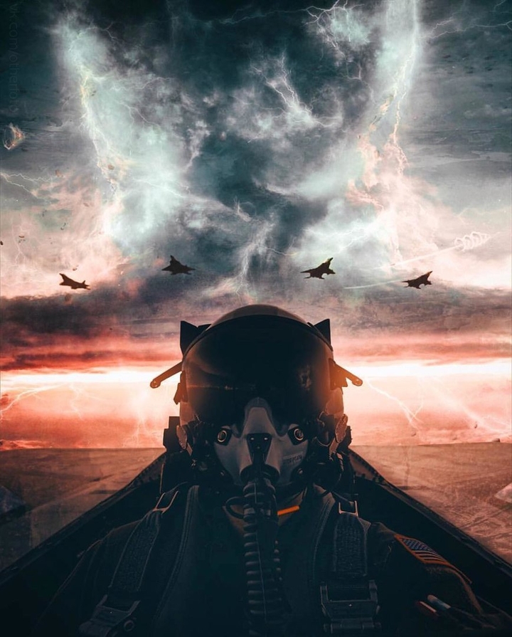В небе