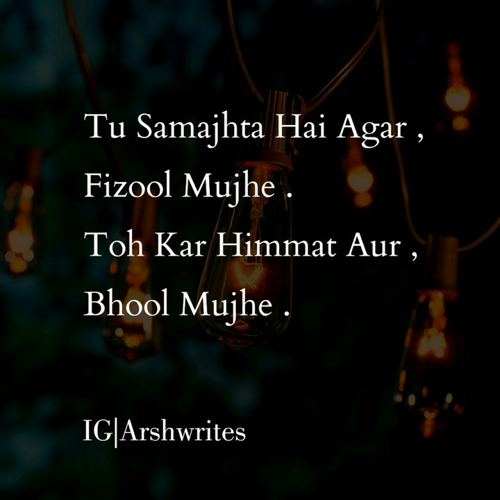 Twolines shayari.